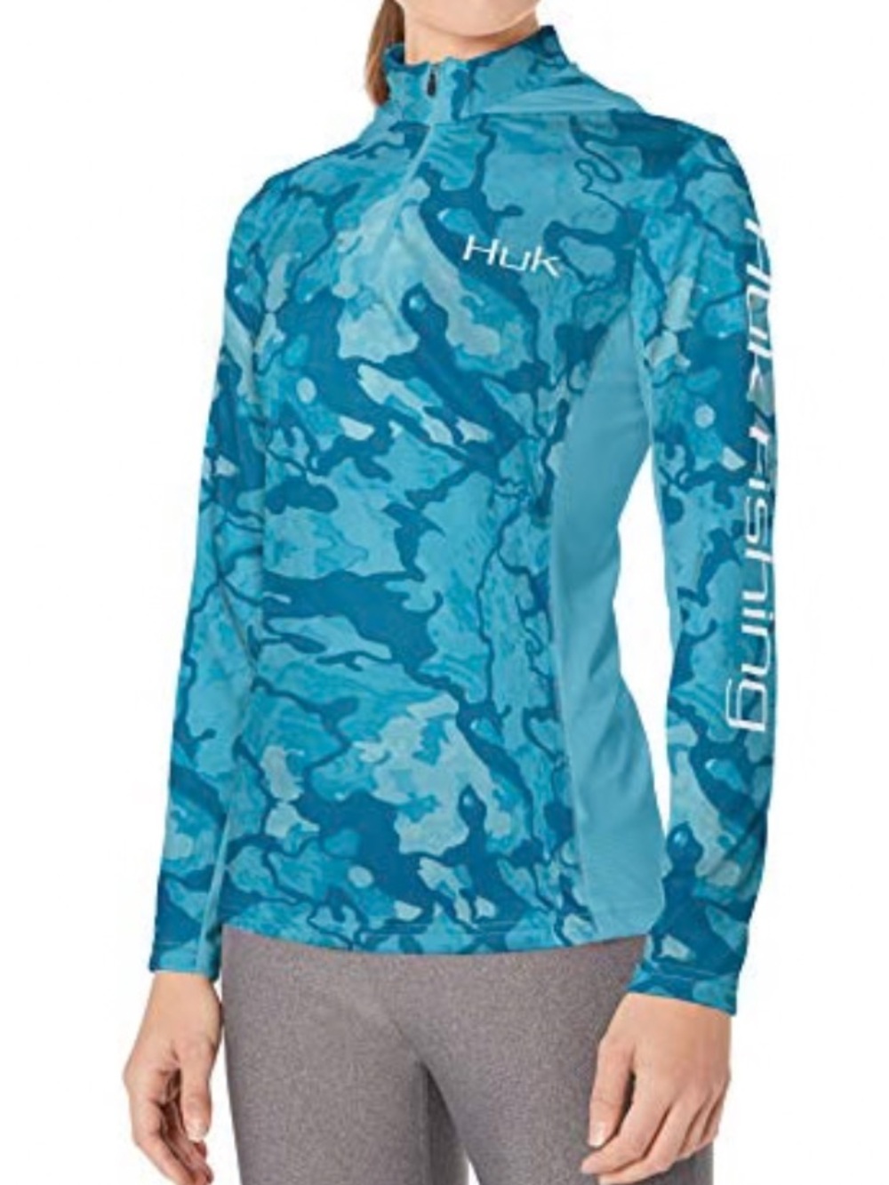 HUK Current Camo Icon X Hoodie Size L